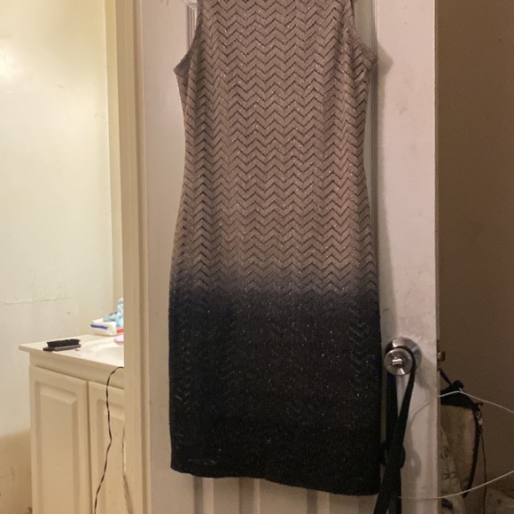 Sunny black and brown dress plain but dressy - Picture 4 of 8